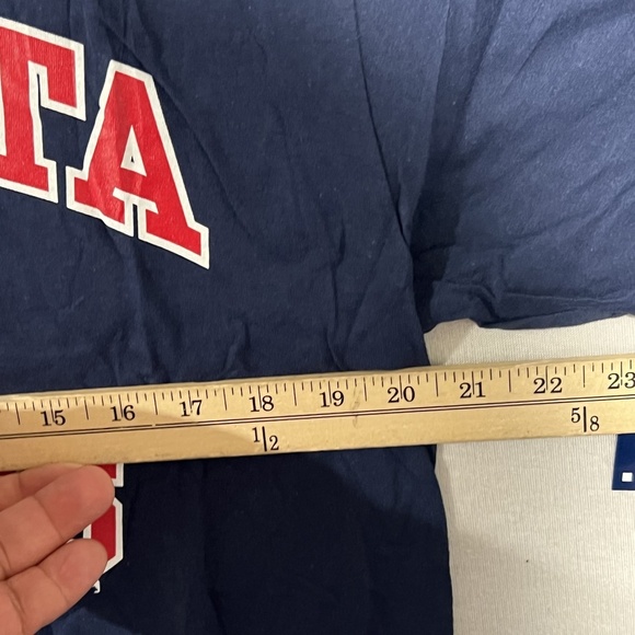 Majestic Men Blue Tee Shirt Atlanta Braves Size L - Picture 5 of 8